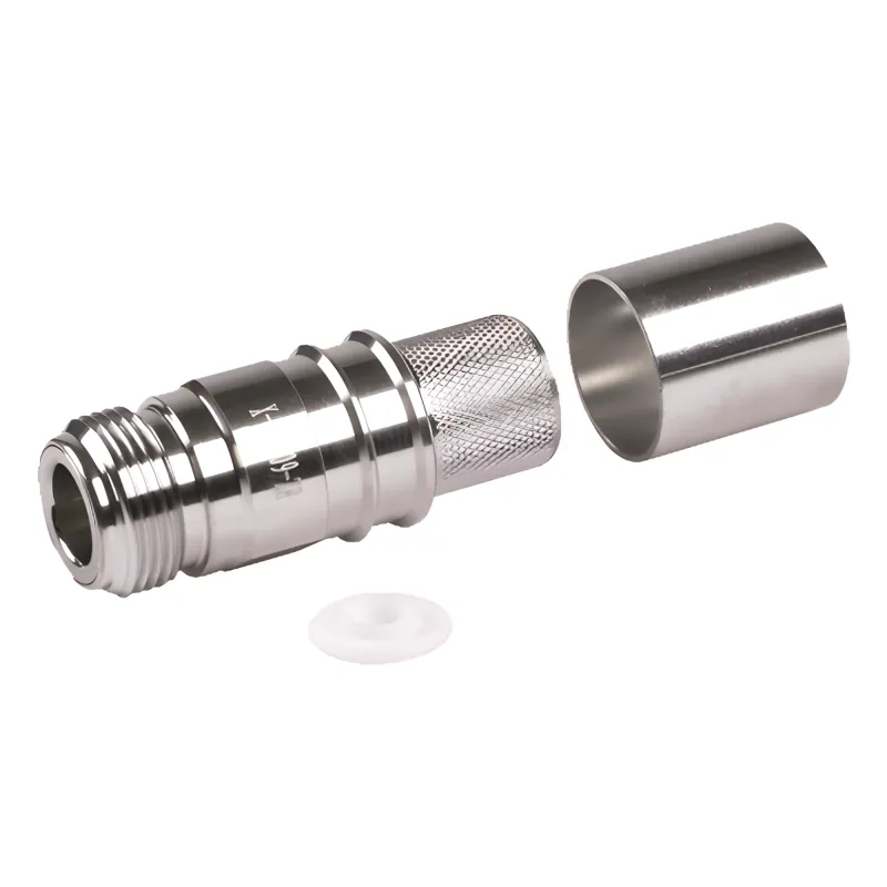 Conector N Hembra Plegable con Pin Cautivo para cable LMR600, LP600