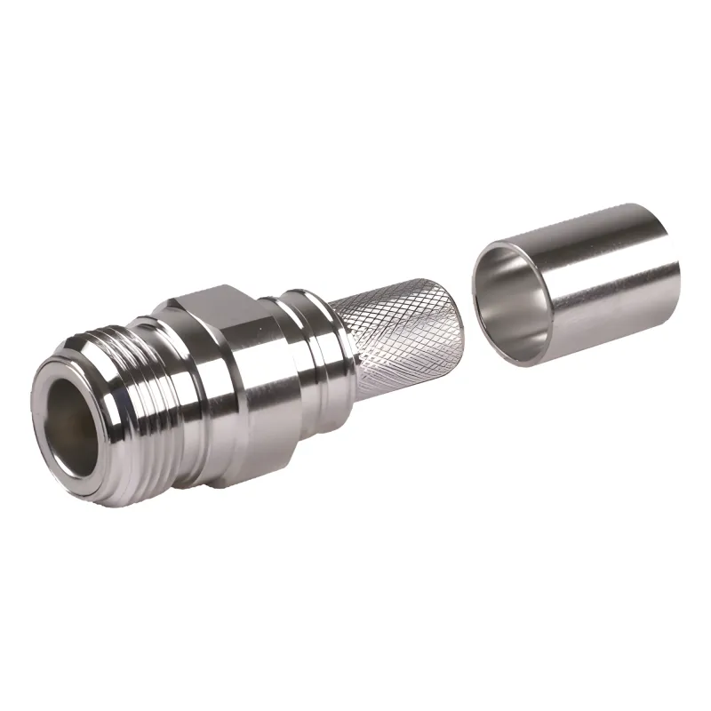 Conector N Hembra Plegable con Pin Cautivo para cables RG8 LMR-400