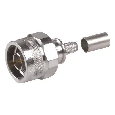 Conector N Macho Plegable con Pin Cautivo para cables RG8X, LMR240, 9258.