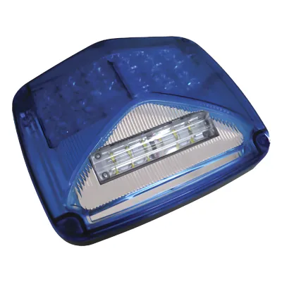 Luz de advertencia de 8 X 6", Color Azul, Con Luz de Trabajo Clara, Ideal para Ambulancias