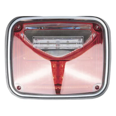 Luz de advertencia de 8 X 6", Color Rojo, Con Luz de Trabajo Clara, Ideal para Ambulancias