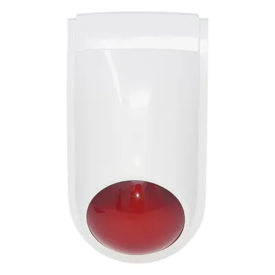 Sirena Estrobo SFIRE SF-06R / 110 dB / 12 VCC / Estrobo Rojo Integrado / Uso Interior y Exterior