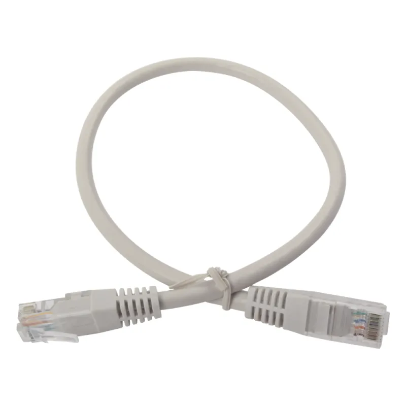 Cable de Parcheo UTP Cruzado Cat6 0.4 Metros (1.31 Pies) - Gris