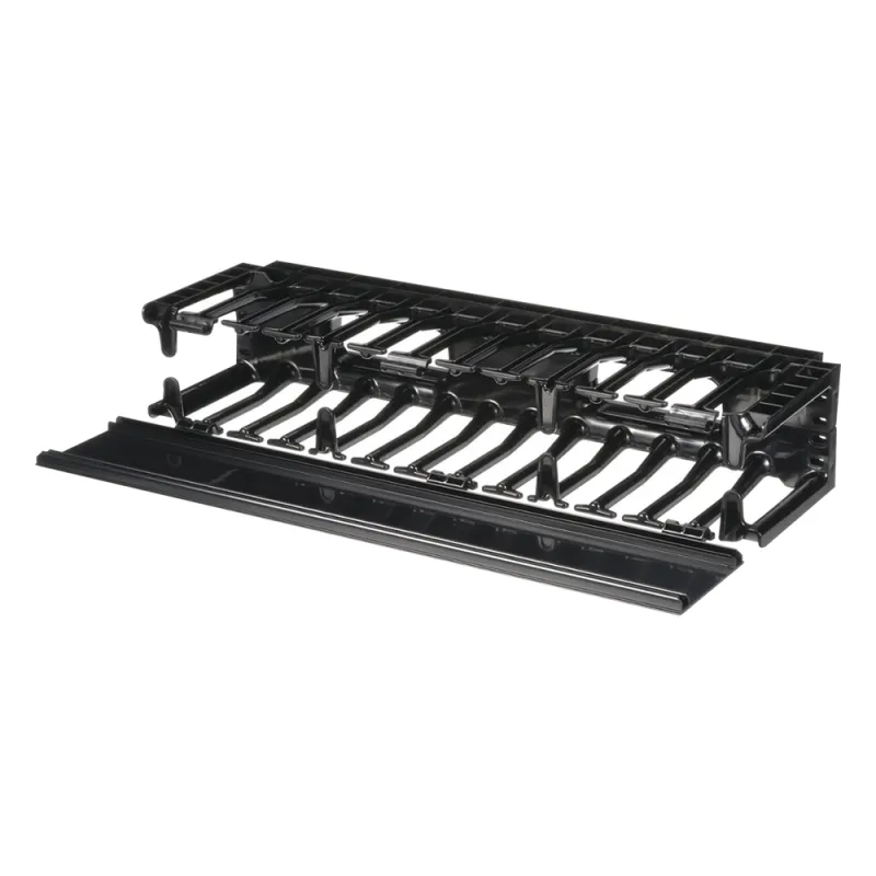 Organizador de Cables Horizontal NetManager de Alta Densidad, Sencillo (Solo Frontal), Para Rack de 19in, 2UR