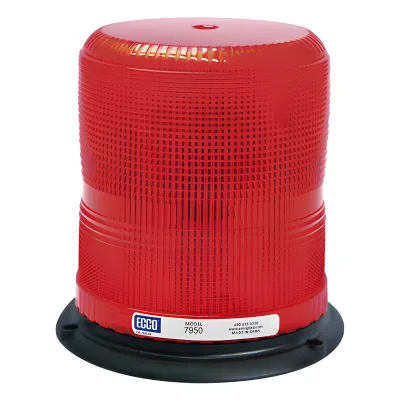 Burbuja Estroboscópica LED Serie X79 / 3 LEDs de 5 W / 11 Patrones de Destello / 12-48 VCC / SAE J845 Clase II / Domo Policarbonato Rojo / Montaje Permanente