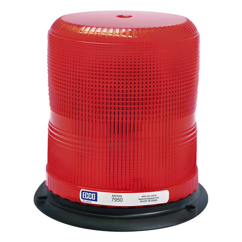 Burbuja Estroboscópica LED Serie X79 / 3 LEDs de 5 W / 11 Patrones de Destello / 12-48 VCC / SAE J845 Clase II / Domo Policarbonato Rojo / Montaje Permanente