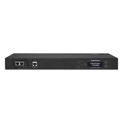 PDU ATS (Fuente Redundante Auto-transferible) Monitoreable, Para Distribución de Energía, 2 Entradas 120 Vca NEMA5-15P, Con 10 Salidas NEMA 5-15R, Horizontal 19in, 1UR