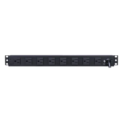 PDU Básico Para Distribución de Energía, Con 8 Tomas NEMA 5-15R Traseras, 1UR, 15 Amp, 120 Vca