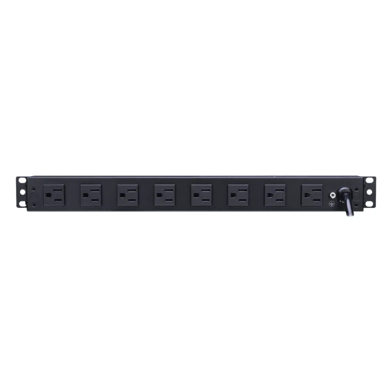 PDU Básico Para Distribución de Energía, Con 8 Tomas NEMA 5-15R Traseras, 1UR, 15 Amp, 120 Vca