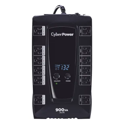 UPS de 900 VA/480 W, Topología Línea Interactiva, Entrada 120 Vca NEMA 5-15P, Tipo Gabinete Compacto, Con 12 Tomas NEMA 5-15R