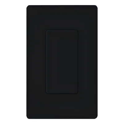 Inserto ciego color negro para cubrir aperturas estilo Designer sin usar en placas de pared Claro, acabado brillante