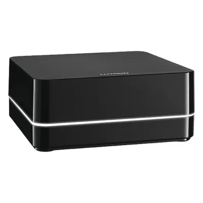 Controlador principal para sistema RA2 Select, administra hasta 100 dispositivos inalámbricos, conexión Ethernet al router y control desde la app de Lutron