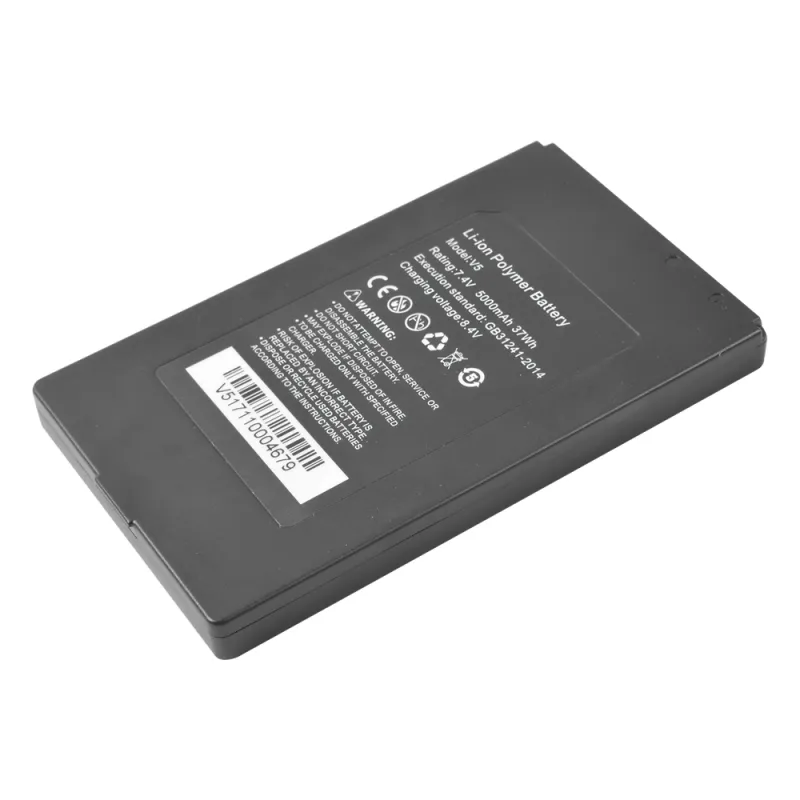 Batería Li-Ion para tester de Video | Compatible con TPTURBO8MP, TPTURBO4KPLUS y TPTURBO4K | Polímero de Litio | 7.4 VCC | 5000 mAh | 37 Wh | Voltaje de Carga 8.4 VCC | Estándar GB31241-2014 | Dimensiones 120x73x10 mm (4.72x2.87x0.39