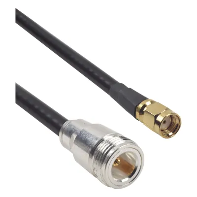 Cable LMR-240UF (Ultra Flex) de 60 cm con conectores N Hembra y SMA Macho Inverso.