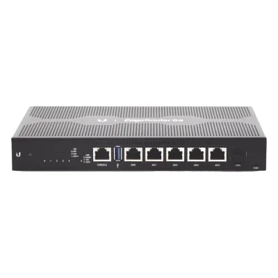 EdgeRouter 6 PoE pasivo 24 V, con 5 puertos 10/100/1000 Mbps + 1 puerto SFP, con funciones avanzadas de ruteo