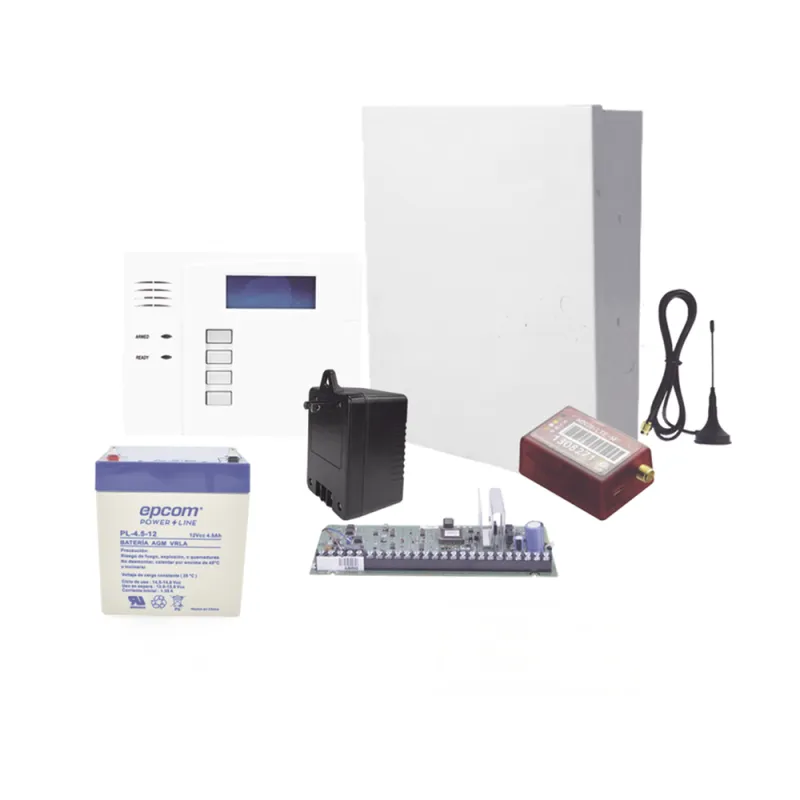 Kit de panel de alarma de intrusión de 8 zonas cableadas y hasta 40 inalámbricas, con teclado, comunicador celular 4G LTE-M y batería
