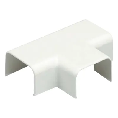 Accesorio en "T", para uso con canaleta LD10, material ABS, Color Blanco Mate
