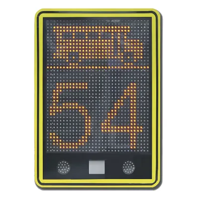 Radar de velocidad de 3 dígitos con mensajes variables y confgurables