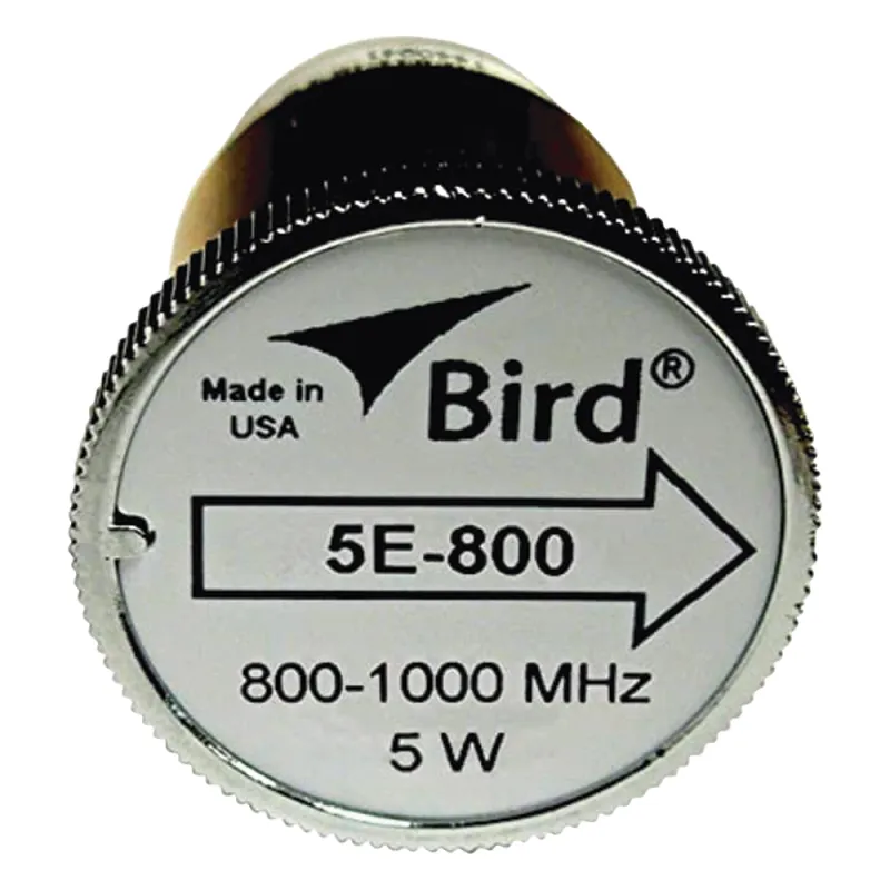 Elemento de 5 Watt en linea 7/8" para Wattmetro BIRD 43 en Rango de Frecuencia de 800 a 1000 MHz.