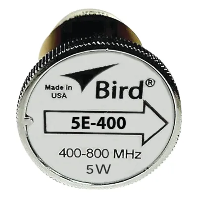 Elemento de 5 Watt en Línea 7/8" para Wattmetro BIRD 43 en Rango de Frecuencia de 400 a 800 MHz.