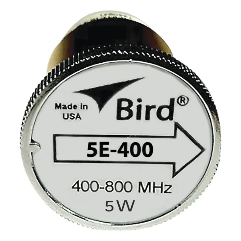 Elemento de 5 Watt en Línea 7/8" para Wattmetro BIRD 43 en Rango de Frecuencia de 400 a 800 MHz.
