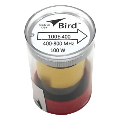 Elemento de 100 Watt en linea 7/8" para Wattmetro BIRD 43 en Rango de Frecuencia de 400 a 800 MHz.
