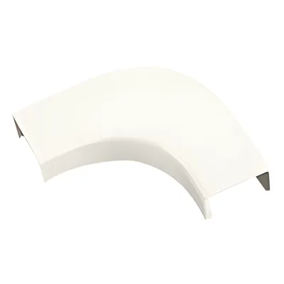 Curva de radio controlado, para uso con canaleta LD10, material ABS, Color Blanco Mate