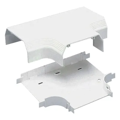 Accesorio en "T", para uso con canaleta T70, Material PVC Rígido, Color Blanco Mate