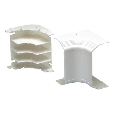 Esquinero interior, para uso con canaleta T70, Material PVC Rígido, Color Blanco Mate