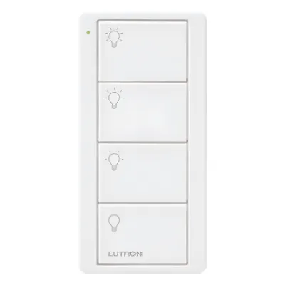 Control remoto inalámbrico Pico de 4 botones para 3 escenas de iluminación y apagado, batería de 10 años, para Caseta Wireless, RA2 Select, RadioRA y HomeWorks