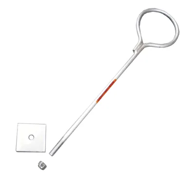 Ancla de Losa o Pared de 90 cm. de 1/2" de Grosor Galvanizado Electrolítico.