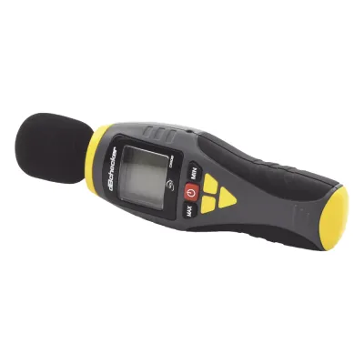 Medidor de Decibeles Profesional / Rango 40-130 dB en 4 Escalas / Precisión ±2 dB / Cumple NFPA 72 y ANSI S1.4 / LCD 4 Dígitos con Max/Min Hold / Micrófono Condensador Electret ½ Pulgada