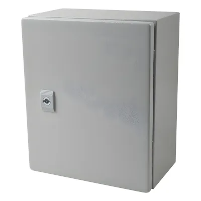 Gabinete de Acero IP66 Uso en Intemperie (250 x 300 x 150 mm) con Placa Trasera Interior Metálica y Compuerta Inferior Atornillable (Incluye Chapa y Llave T).