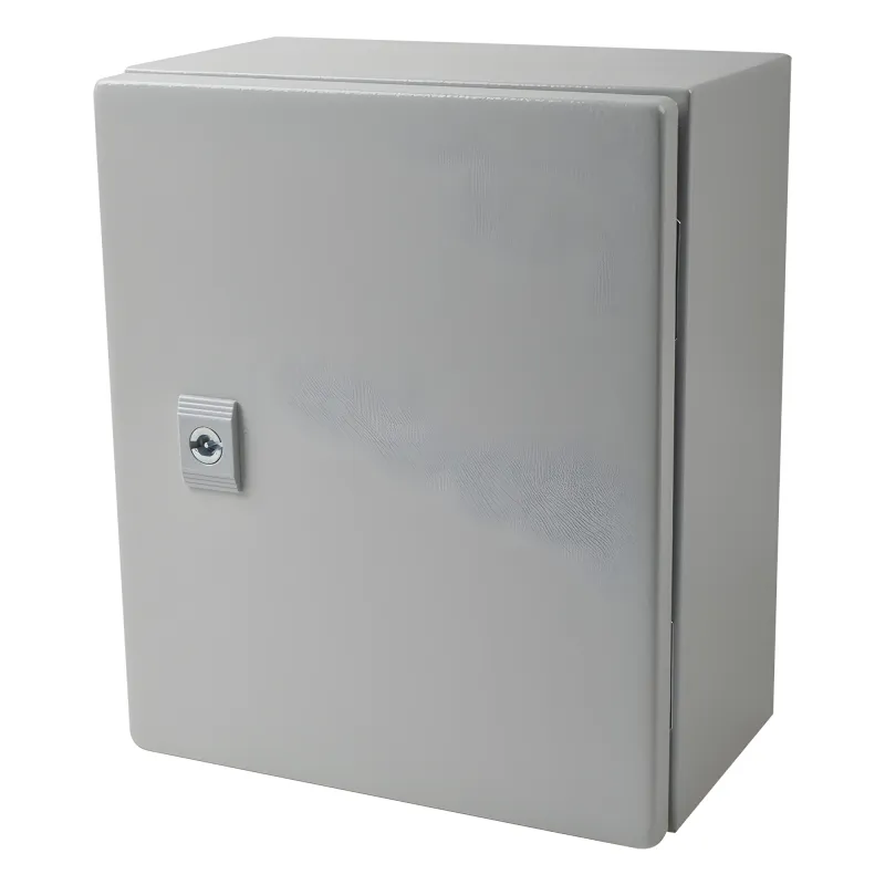Gabinete de Acero IP66 Uso en Intemperie (250 x 300 x 150 mm) con Placa Trasera Interior Metálica y Compuerta Inferior Atornillable (Incluye Chapa y Llave T).