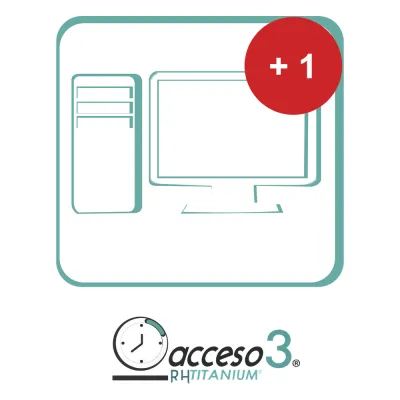 [BAJO PEDIDO] Expansión (Activacion adicional) para Software de Tiempo & Asistencia compatible con SISTEMAS DE NOMINA / Acceso3 - TITANIUM