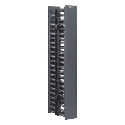 Organizador Vertical NetRunner, Doble (Frontal y Posterior), de 22.5 UR, 4.9in de Ancho, Color Negro