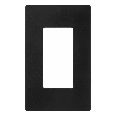Placa de pared Satin Colors de 1 espacio sin tornillos visibles, acabado satinado color Midnight, para atenuadores e interruptores Lutron Maestro, Diva, Skylark y controles Pico