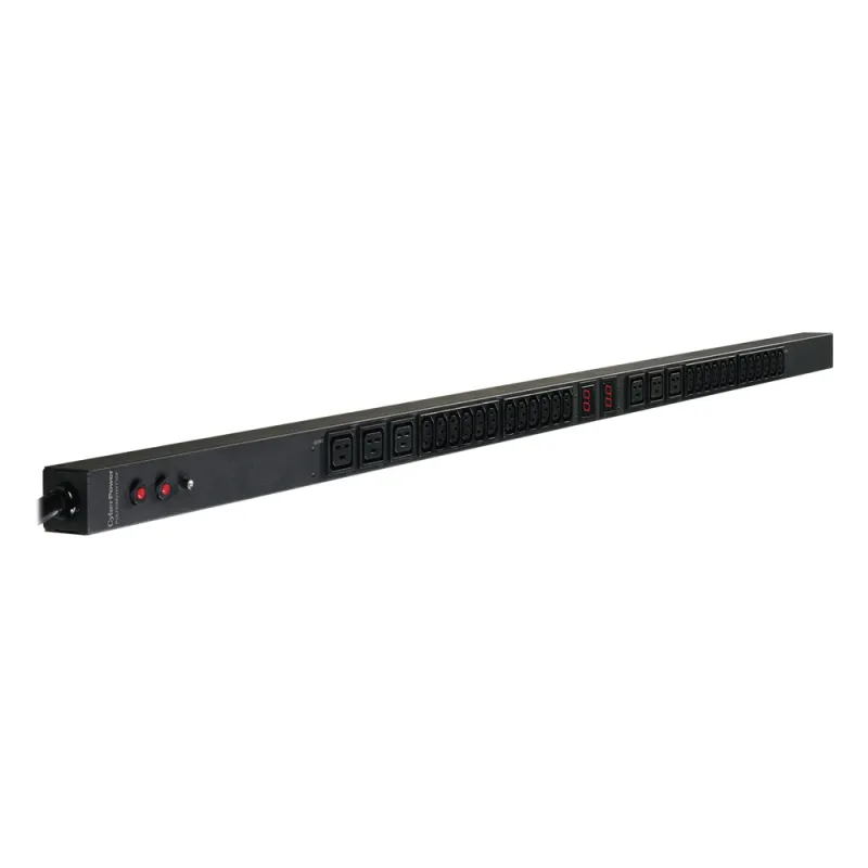 PDU Medible, Para Distribución de Energía, Entrada 200-230 NEMA L6-30P, Con 24 Tomas C13 Y 6 Tomas C19, de Instalación Vertical