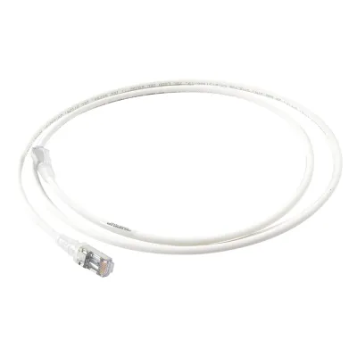 Patch Cord Skinny Cat6A Blindado S/FTP, 1.52 Metros (5 Pies), Diámetro Reducido 28 AWG, Color Blanco