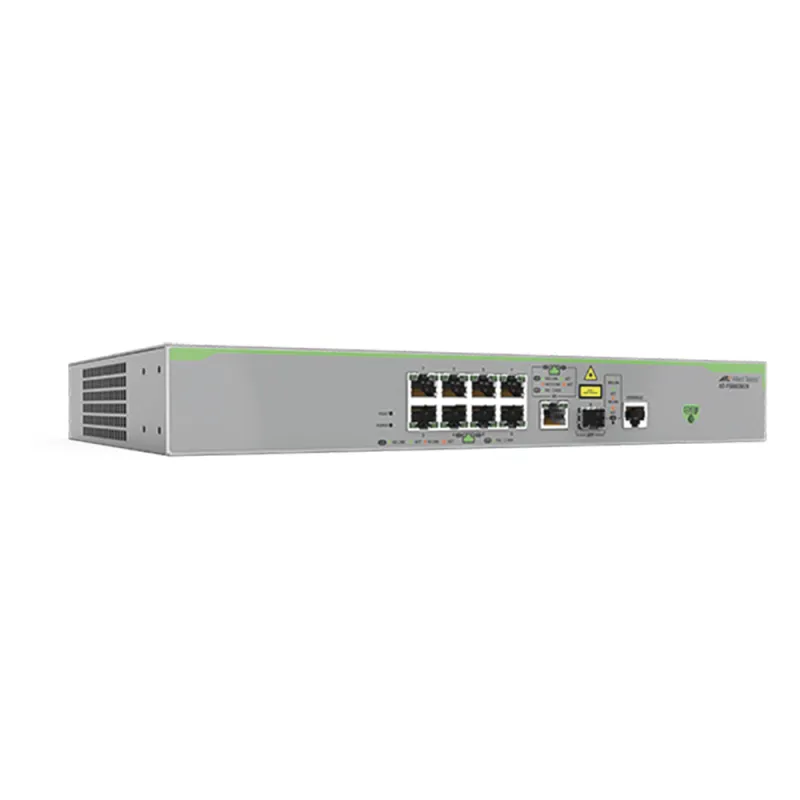 Switch Administrable CentreCOM FS980M, Capa 3 de 8 Puertos 10/100 Mbps + 1 puertos RJ45 Gigabit/SFP Combo