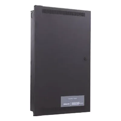 Amplificador direccionable de audio de 50/100 W a doble canal para evacuación por voz, respaldo opcional, gabinete negro