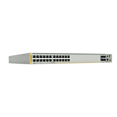 Switch Stackeable Capa 3, 24 puertos 10/100/1000 Mbps + 4 puertos SFP+ 10 G y dos bahías hotswap PSU, Versión Federal