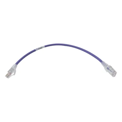 Patch Cord MC6 Modular Cat6 UTP, CM/LS0H, 0.3 Metros (1 Pie), Color Violeta