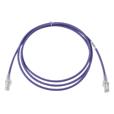 Patch Cord MC6 Modular Cat6 UTP, CM/LS0H, 2.13 Metros (7 Pies), Color Violeta, Versión Bulk (Sin Empaque Individual)