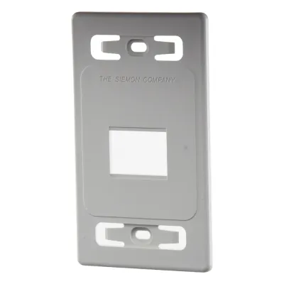 Placa de Pared Modular MAX, de 2 Salidas, Color Blanco