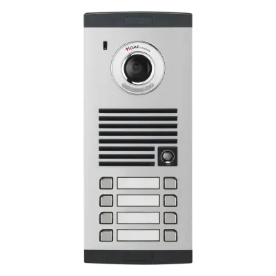 Frente de calle para 8 Apartamentos, compatible con monitores de 4 hilos, expandible a 20 o 32 deptos.
