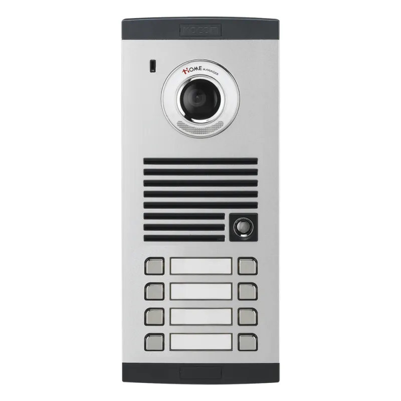 Frente de calle para 8 Apartamentos, compatible con monitores de 4 hilos, expandible a 20 o 32 deptos.