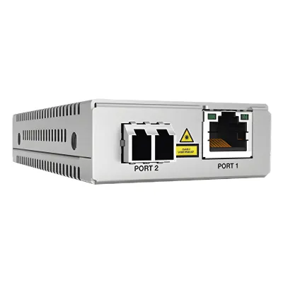 Convertidor de medios Gigabit Ethernet a fibra óptica, conector LC, monomodo (SMF), versión TAA (Trade Agreement Act), 10 km