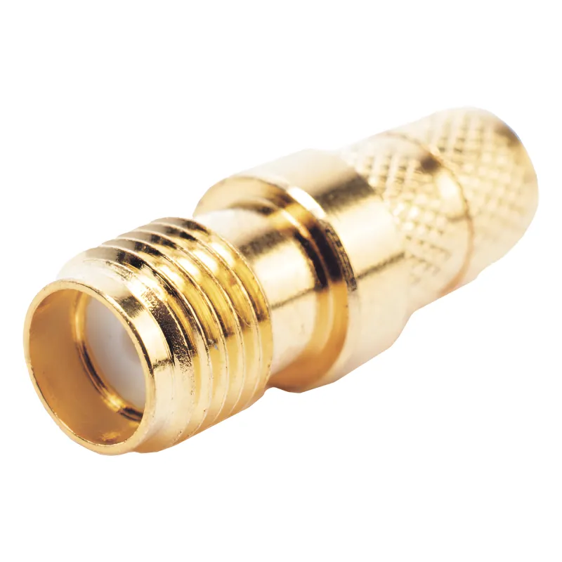 Conector SMA Hembra Inverso de Anillo Plegable para Cable RG-8/X, 9258, LMR-240, LMR-240UF, LMR-LW240, Oro/Oro/Teflón.