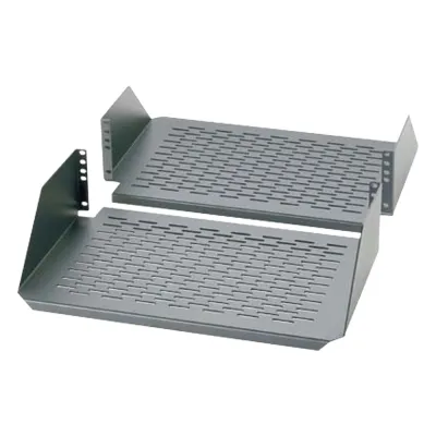 Charola Para Soportar Equipos en Rack de 19in, Ventilada, Frontal y Posterior, Capacidad de 136 Kg, 3UR